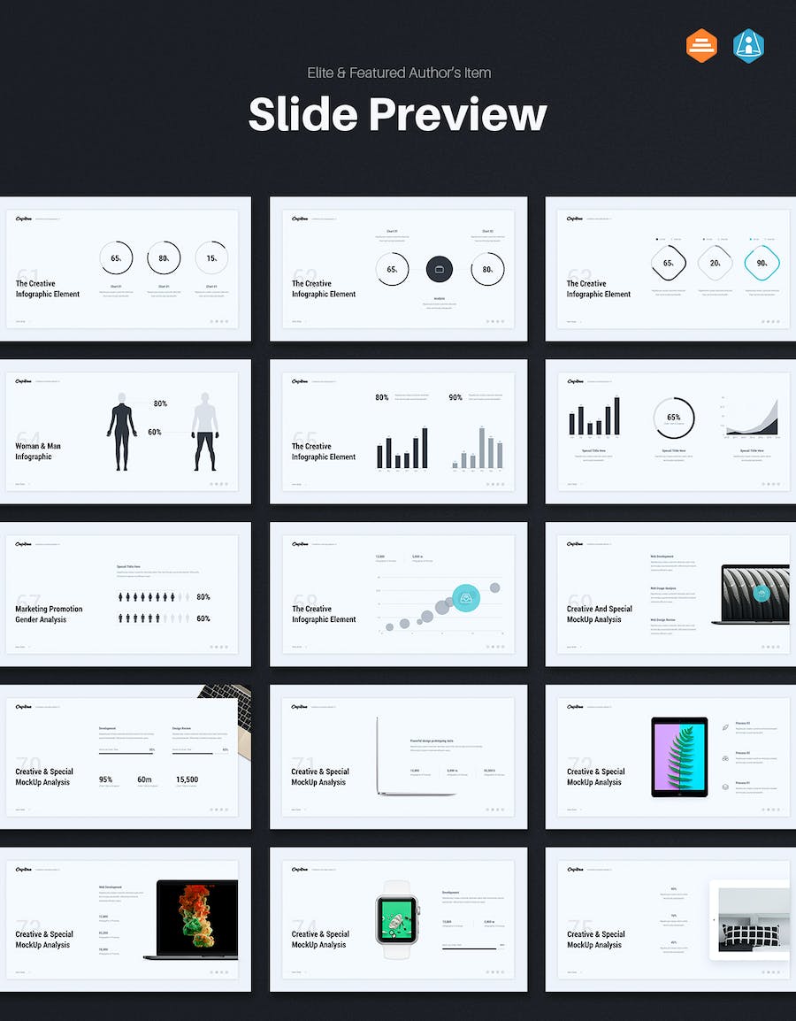 欧美极简创意商务多用途keynote模板 - 顶尖PPT
