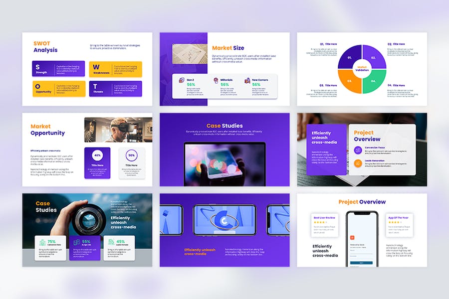 国外商务数据分析项目展示合作PPT模板 - 顶尖PPT
