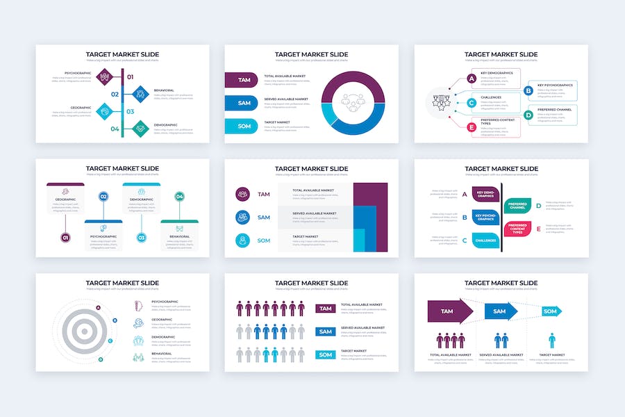 目标市场分析数据信息图形PPT模板 - 顶尖PPT