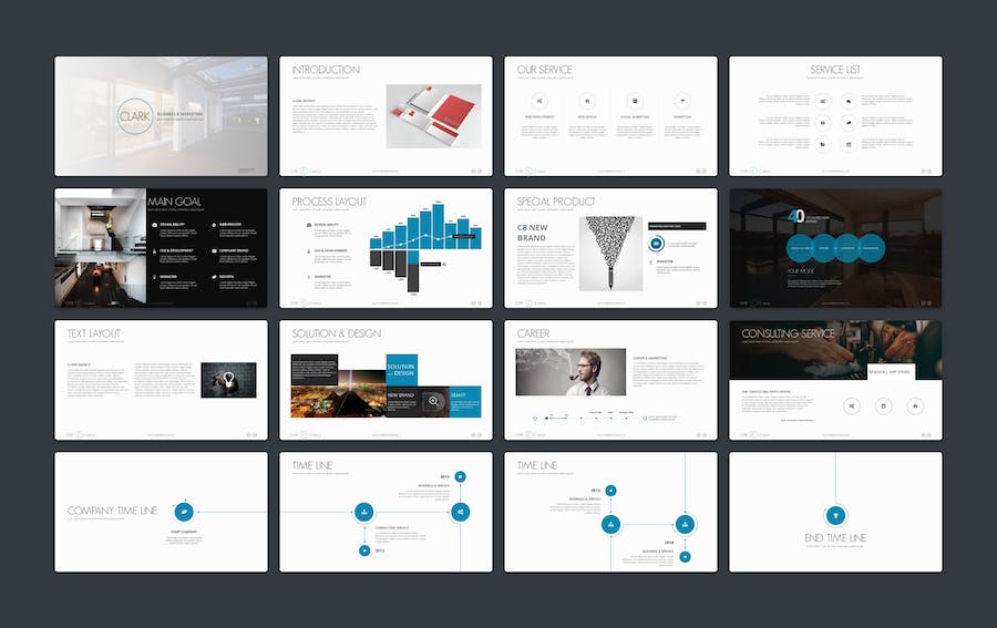 创意简约企业发展公司介绍商务PPT模板 - 顶尖PPT