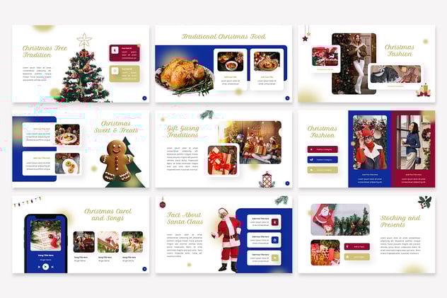 圣诞节假日演讲快乐主题PPT模板 - 顶尖PPT