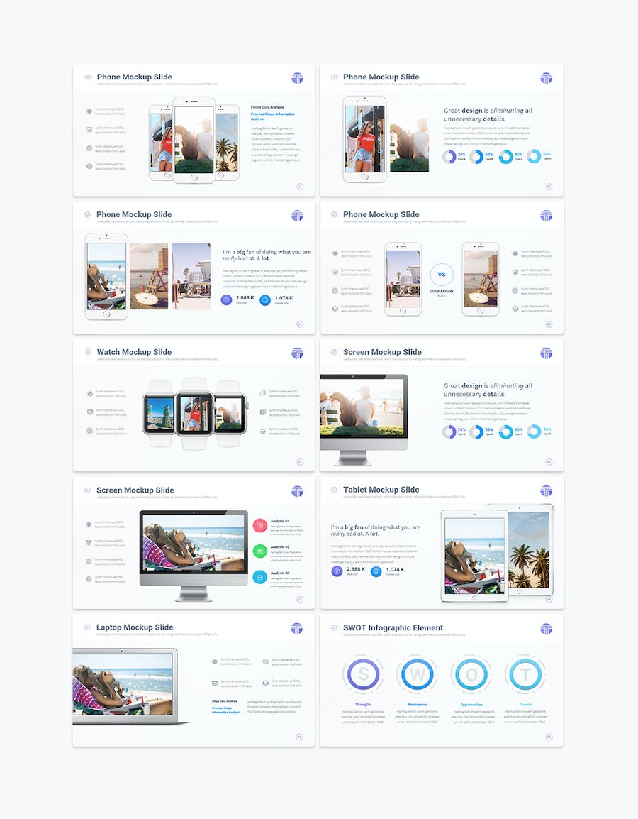 国外商务科技多用途信息图形图表PPT模板 - 顶尖PPT