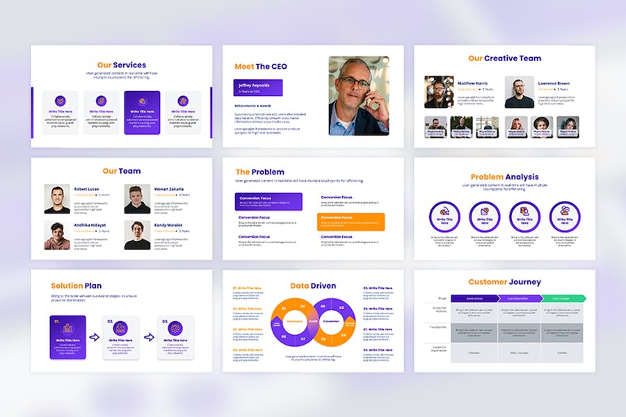 国外商务数据分析项目展示合作PPT模板 - 顶尖PPT