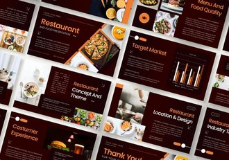 餐厅餐饮美食PowerPoint模板 - 顶尖PPT