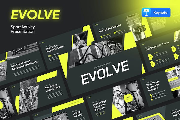 体育运动健身训练Keynote模板 - 顶尖PPT