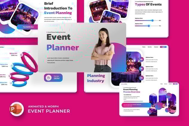 新拟态风格活动策划师PPT动画模板 - 顶尖PPT