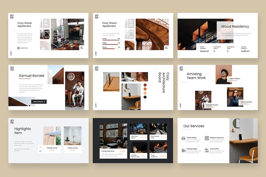 高端室内装修设计PPT模板 - 顶尖PPT