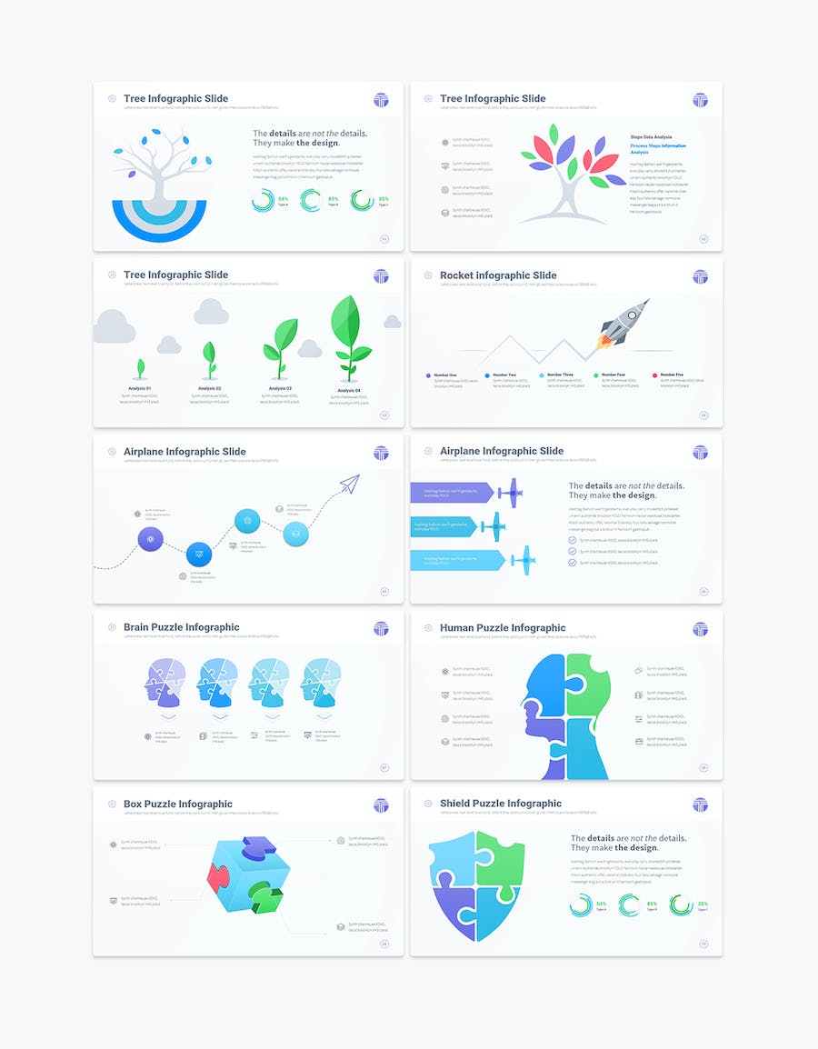国外商务科技多用途信息图形图表PPT模板 - 顶尖PPT