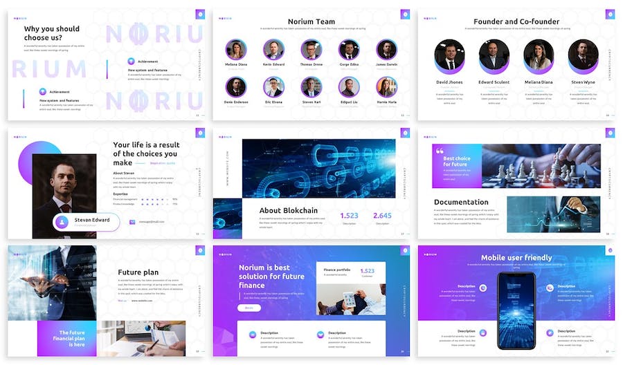 炫紫色企业合作商业计划团队介绍商务通用keynote模板 - 顶尖PPT