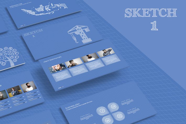 手绘草图创意设计方案提案展示PPT模板 - 顶尖PPT