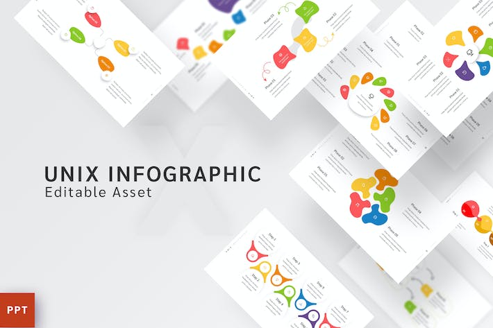 多色彩创意信息图表PPT模板 - 顶尖PPT