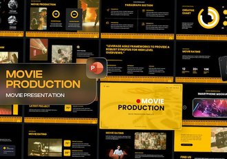 暗黑电影制作主题幻灯片PPT模板 - 顶尖PPT