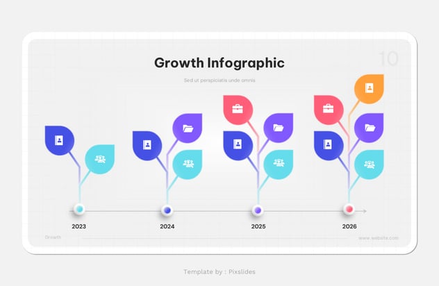 数据增长信息图形PPT模板 - 顶尖PPT