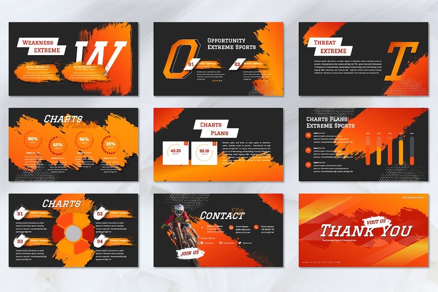 极限运动体育赛事推广宣传PPT模板 - 顶尖PPT