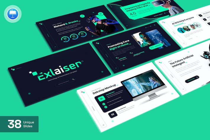 人工智能知识讲述技术应用发展展示Keynote模板 - 顶尖PPT