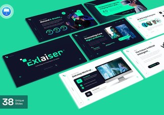 人工智能知识讲述技术应用发展展示Keynote模板 - 顶尖PPT