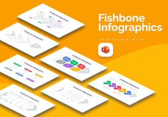 商业鱼骨图问题分析信息图PPT模板 - 顶尖PPT