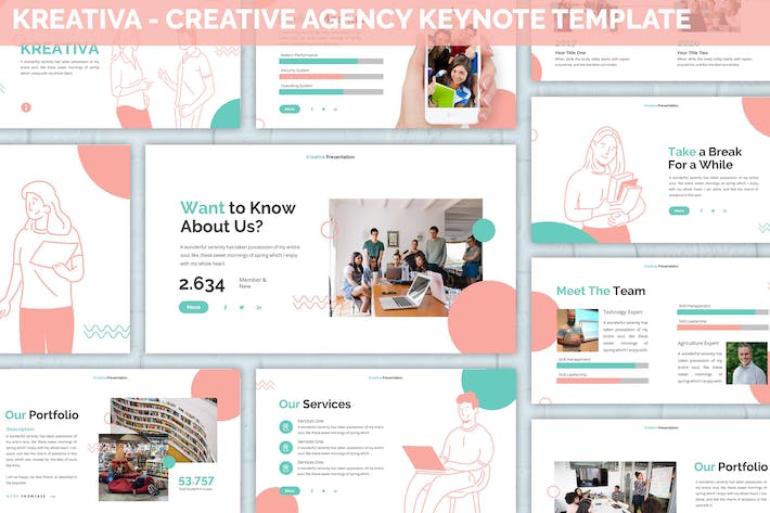创意设计代理公司服务Keynote模板 - 顶尖PPT