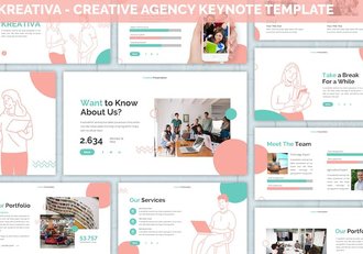 创意设计代理公司服务Keynote模板 - 顶尖PPT