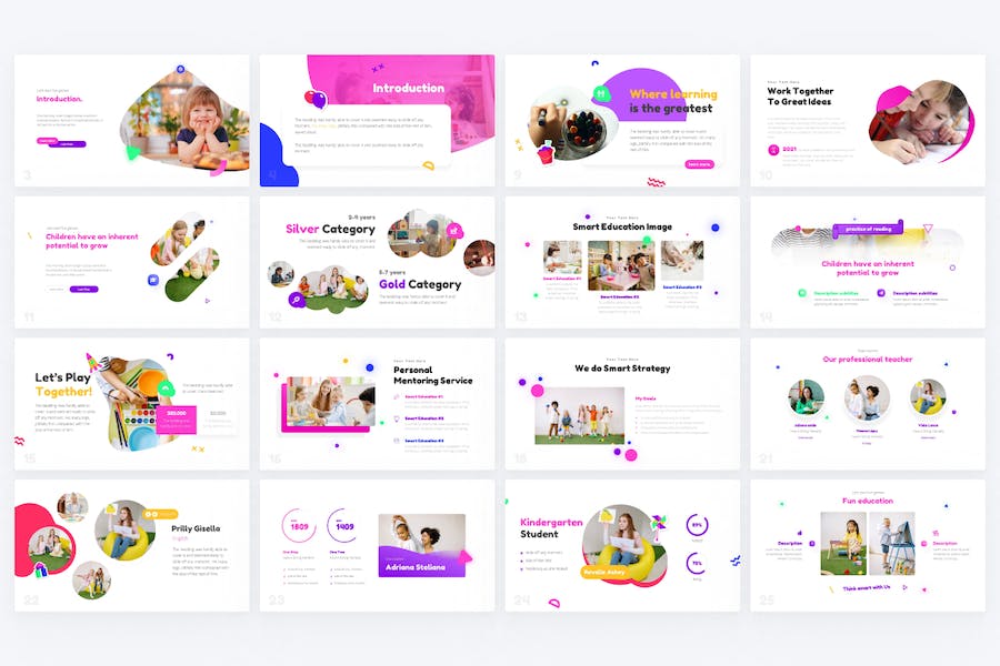 卡通幼儿园教育教学国外keynote模板 - 顶尖PPT