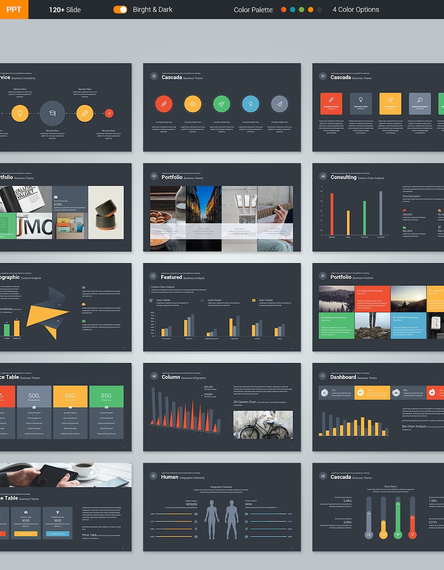 商业创意团队介绍年终工作计划总结PPT模板 - 顶尖PPT