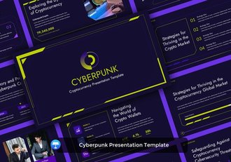 赛博朋克主题科技AI风格keynote模板 - 顶尖PPT