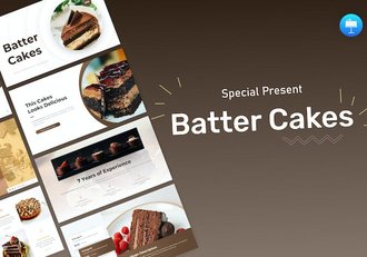 蛋糕食品主题keynote模板 - 顶尖PPT