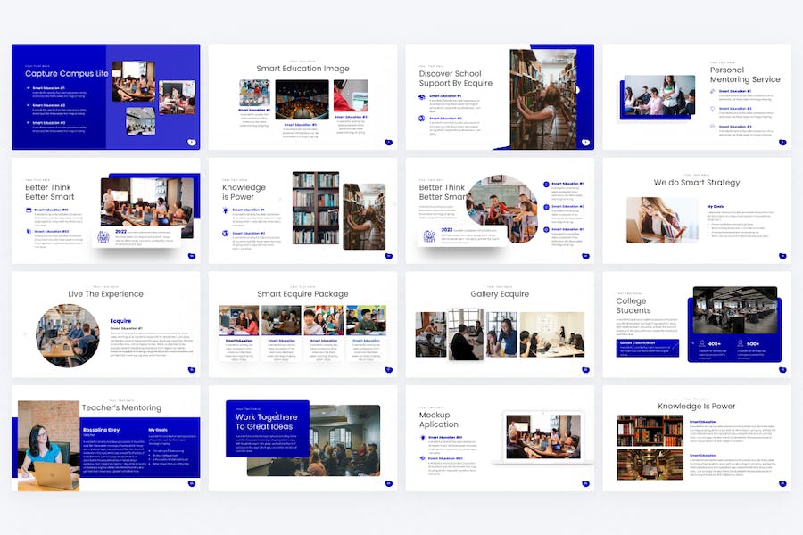 蓝色教育培训主题PPT模板 - 顶尖PPT