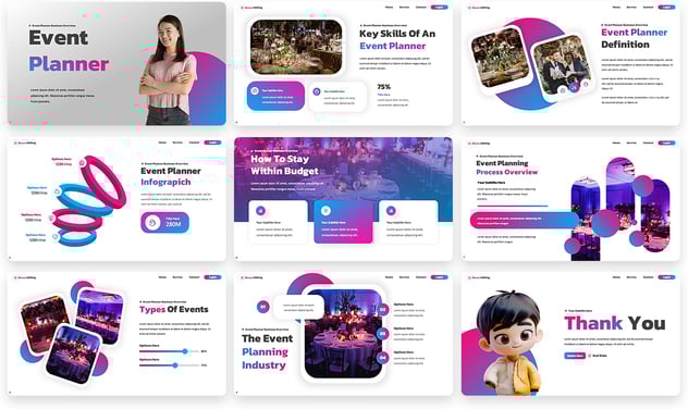 新拟态风格活动策划师PPT动画模板 - 顶尖PPT