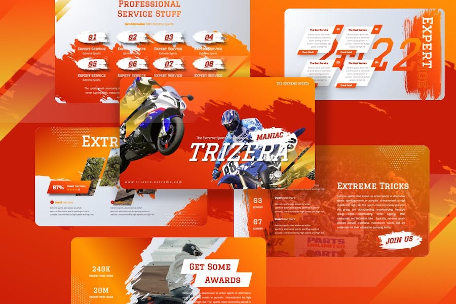 极限运动体育赛事推广宣传PPT模板 - 顶尖PPT