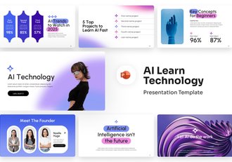 人工智能学习技术PPT模板 - 顶尖PPT