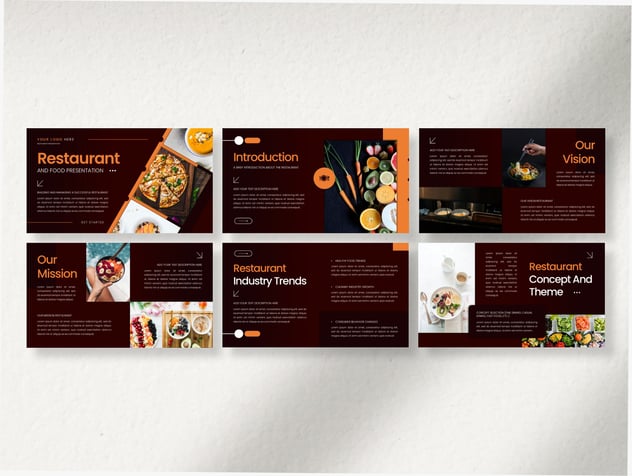 餐厅餐饮美食PowerPoint模板 - 顶尖PPT