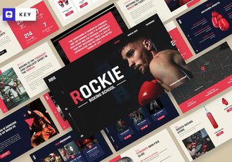 拳击武术培训机构宣传介绍keynote模板 - 顶尖PPT