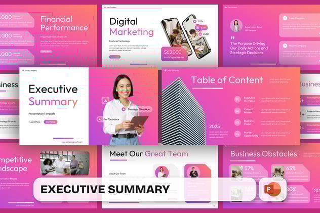 执行摘要记录PPT模板 - 顶尖PPT