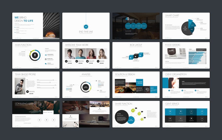 创意简约企业发展公司介绍商务PPT模板 - 顶尖PPT