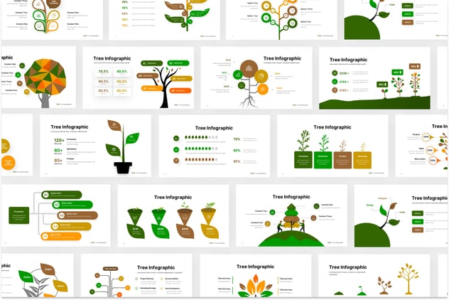 树型信息图形keynote模板 - 顶尖PPT