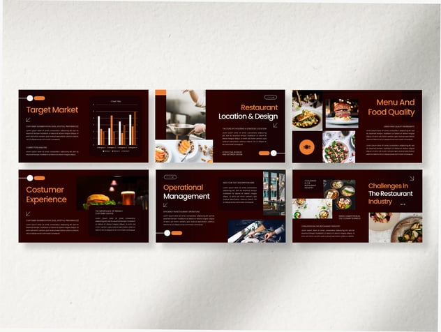 餐厅餐饮美食PowerPoint模板 - 顶尖PPT