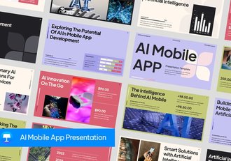 人工智能手机移动应用科技产品Keynote模板 - 顶尖PPT