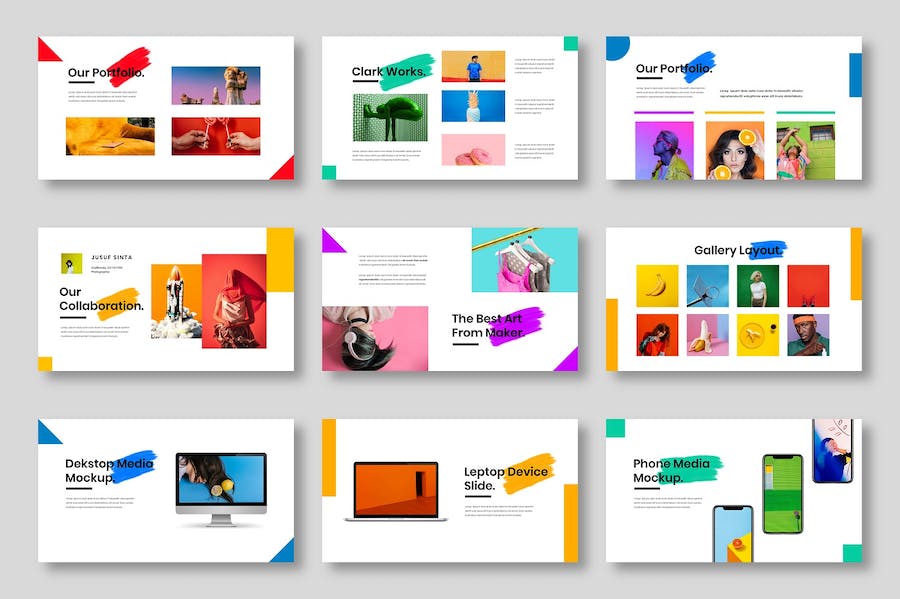 彩色创意商务多用途keynote模板 - 顶尖PPT