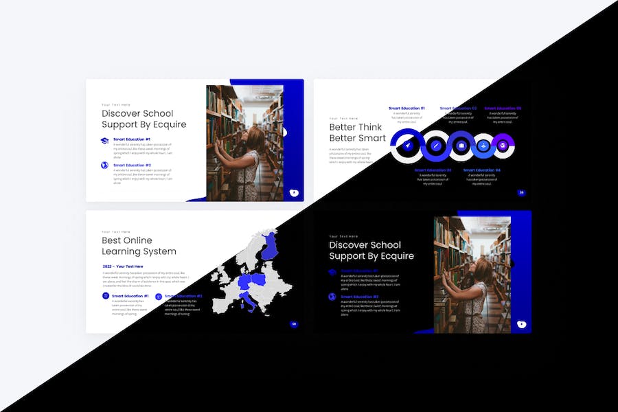 蓝色教育培训主题PPT模板 - 顶尖PPT