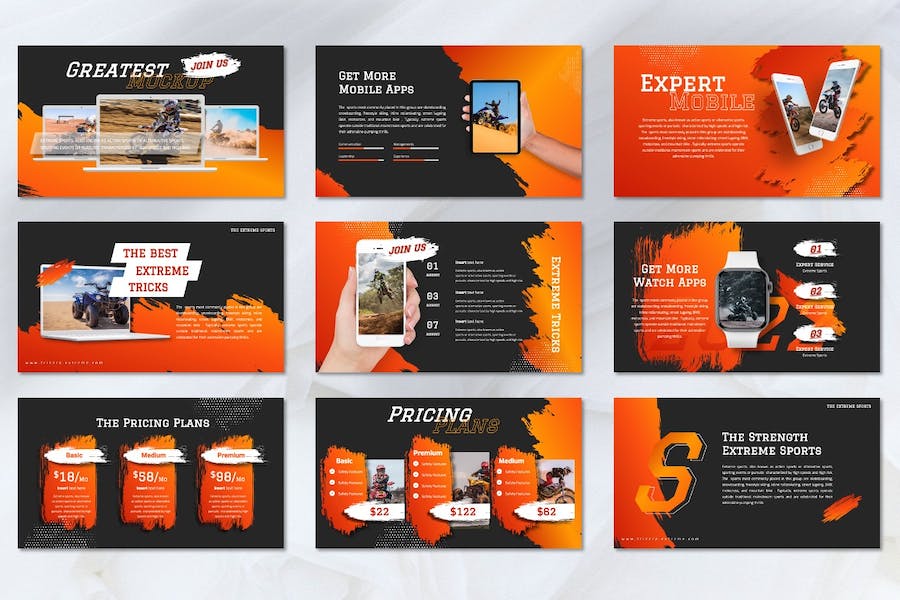 极限运动体育赛事推广宣传PPT模板 - 顶尖PPT