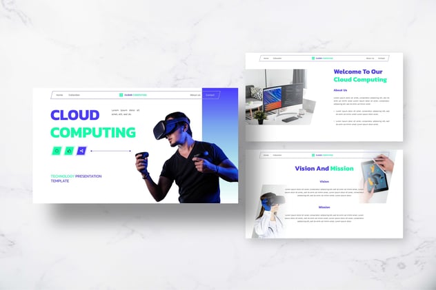 云计算技术应用方案架构演讲Keynote模板 - 顶尖PPT