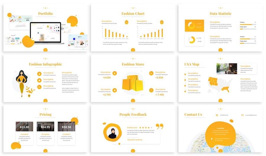 时尚设计作品集展示Keynote模板 - 顶尖PPT