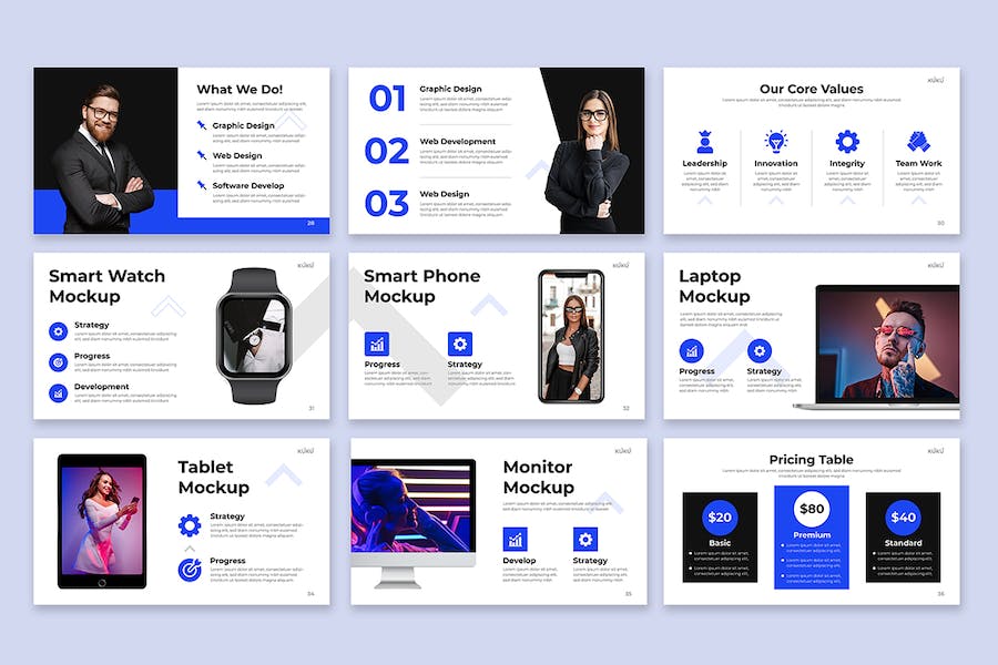 极简设计风格商务演讲PPT模板 - 顶尖PPT