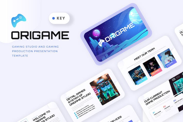 游戏演播室主题演讲keynote模板 - 顶尖PPT