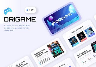 游戏演播室主题演讲keynote模板 - 顶尖PPT