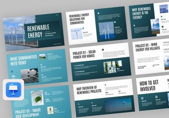 新能源企业公司宣传展示Keynote模板 - 顶尖PPT
