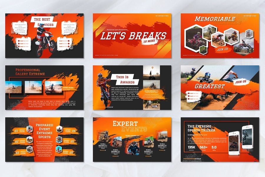 极限运动体育赛事推广宣传PPT模板 - 顶尖PPT