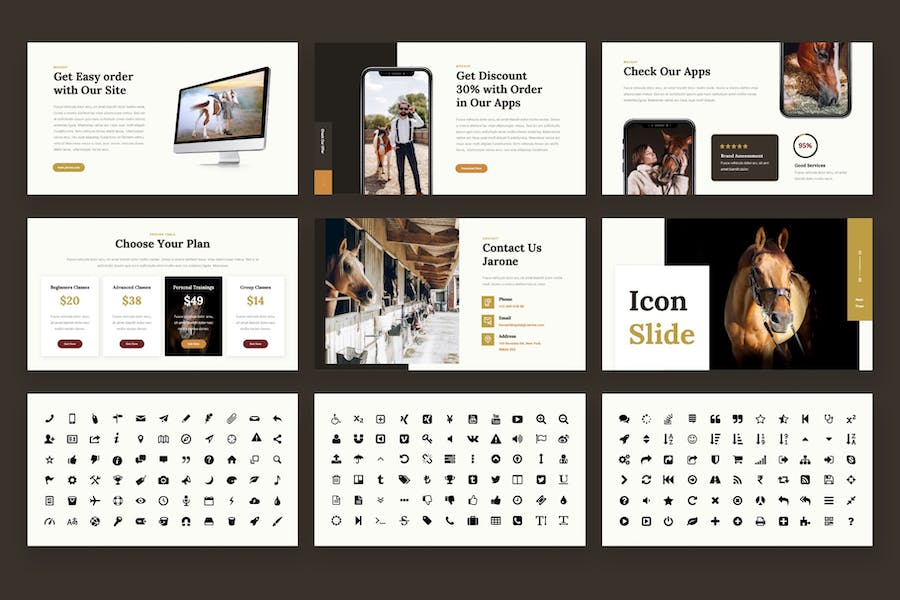 骑马俱乐部keynote模板 - 顶尖PPT