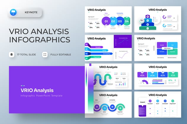 VNIO分析信息图表keynote模板 - 顶尖PPT